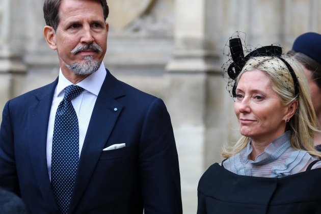 Marie Chantal Miller y Pablo de Grecia, funeral duque Edimburgo londres GTRES