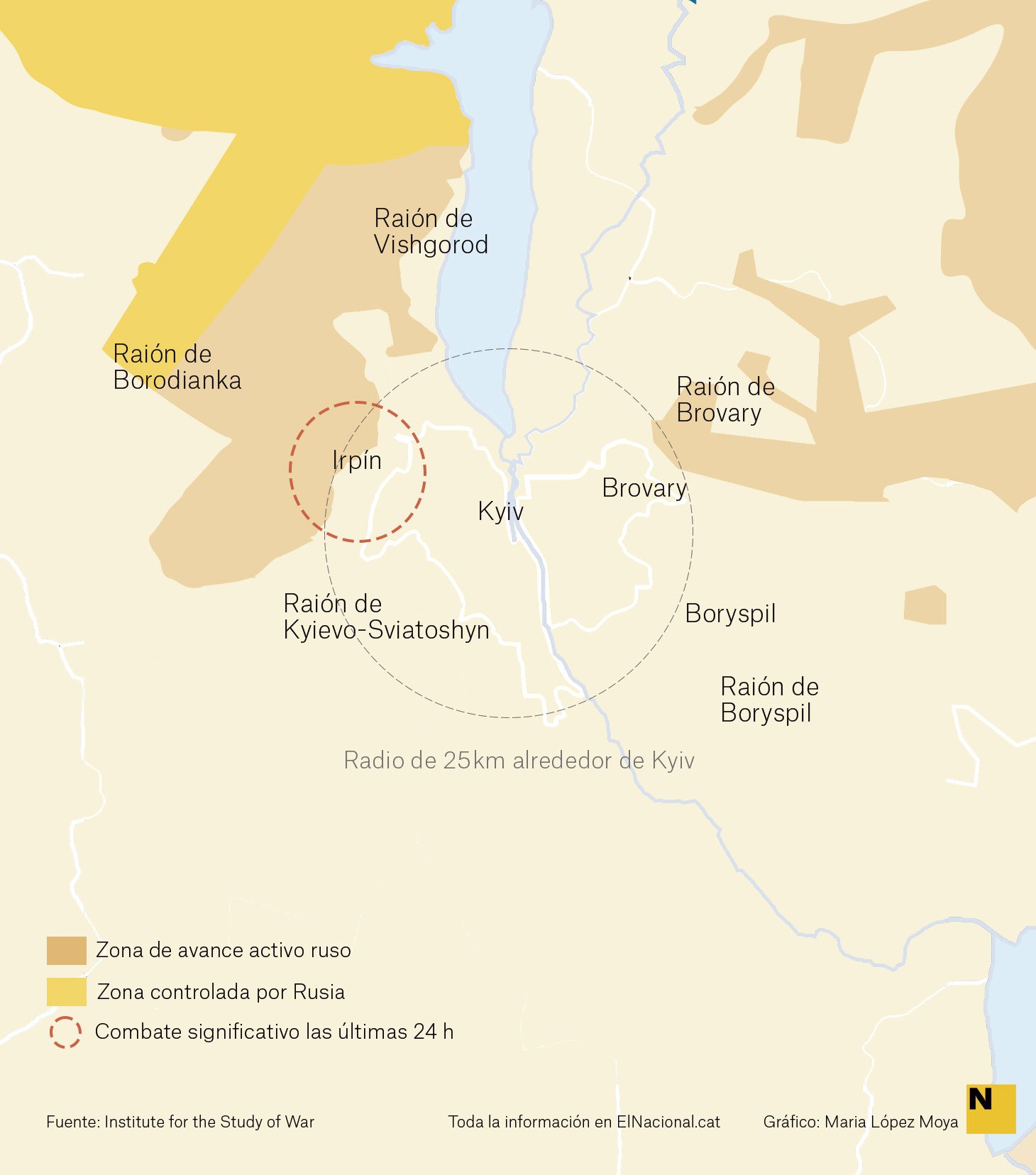 Mapa Kiev Guerra 30 març cas Maria Lópex Moya