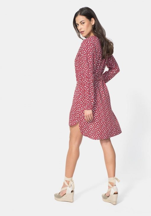 Vestido estampado sostenible para Mujer TEX2