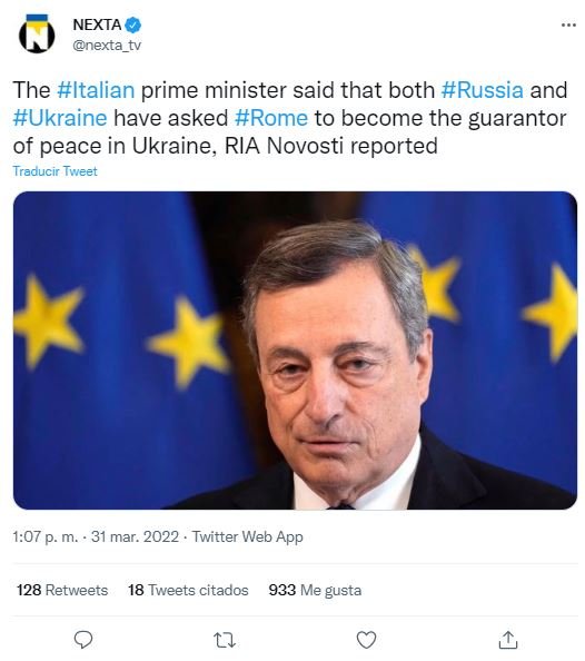 Mario Draghi tuit