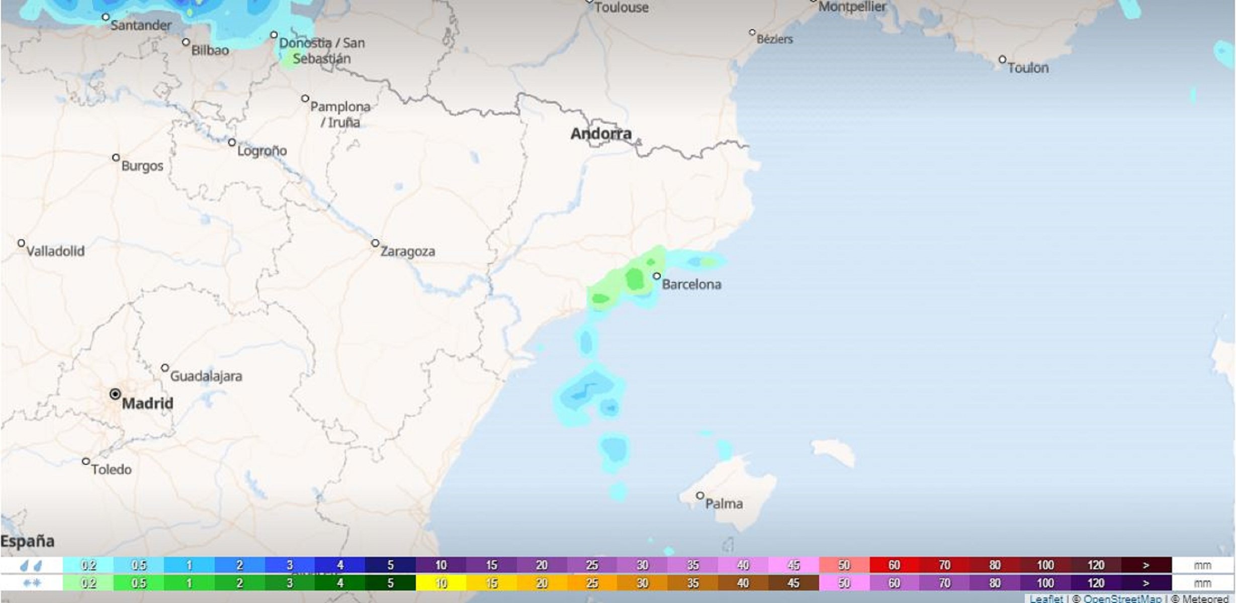 Nevará en Barcelona / Imagen: Meteored