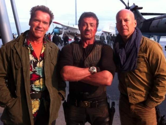 Bruce Willis, Arnold Schwarzenegger i Sylvester Stallone