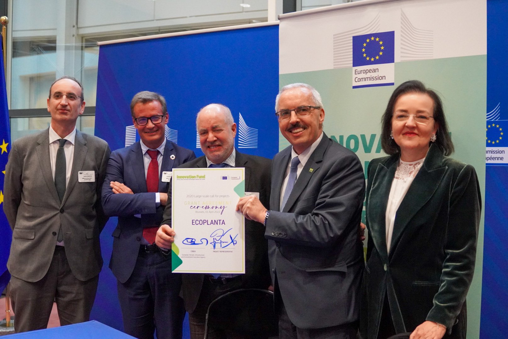 Ecoplanta signa l’acord de finançament amb la Comissió Europea en el marc del Fons d’Innovació