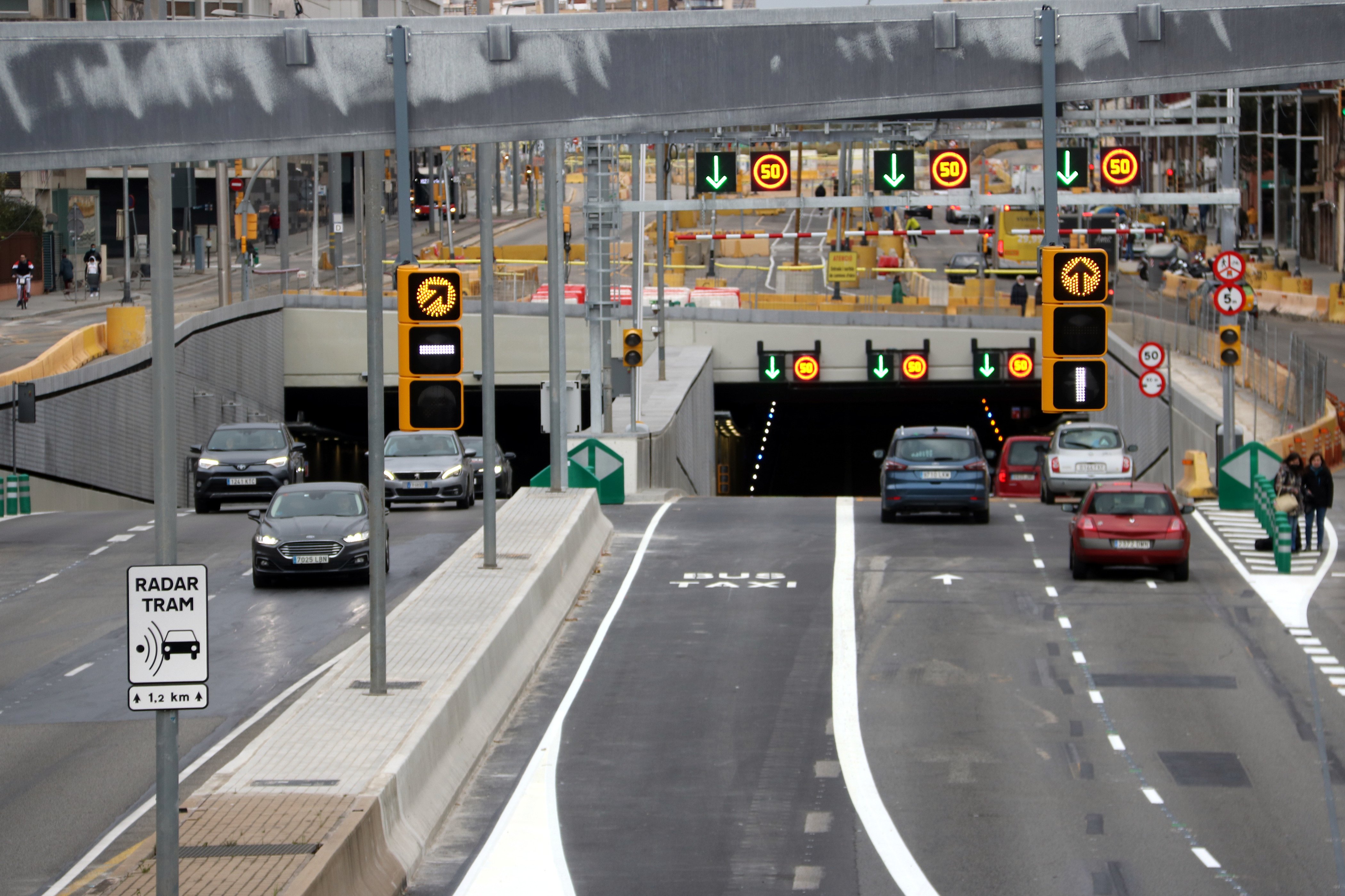 El sentit Llobregat del túnel de Glòries de Barcelona s'estrena sense incidències