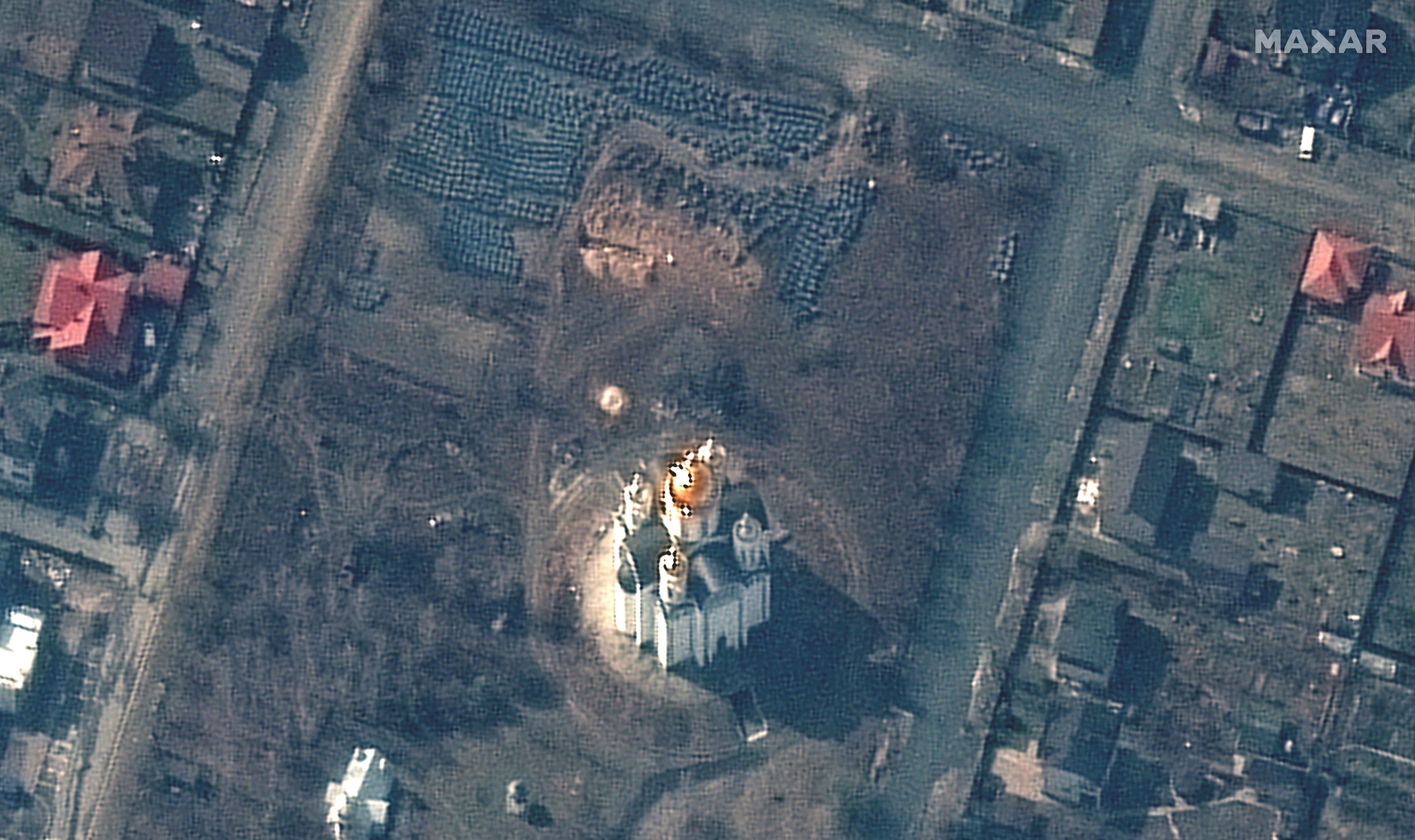 Un satèl·lit identifica una fossa comuna a Butxa excavada durant l'ocupació russa