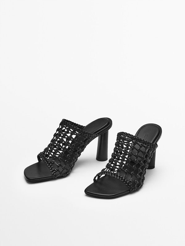 Sandàlia pala trenada de pell