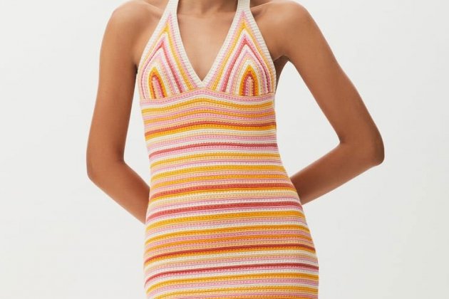 Vestido crochet pull and bear cheap