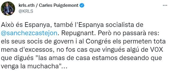 TUIT Carles Puigdemont