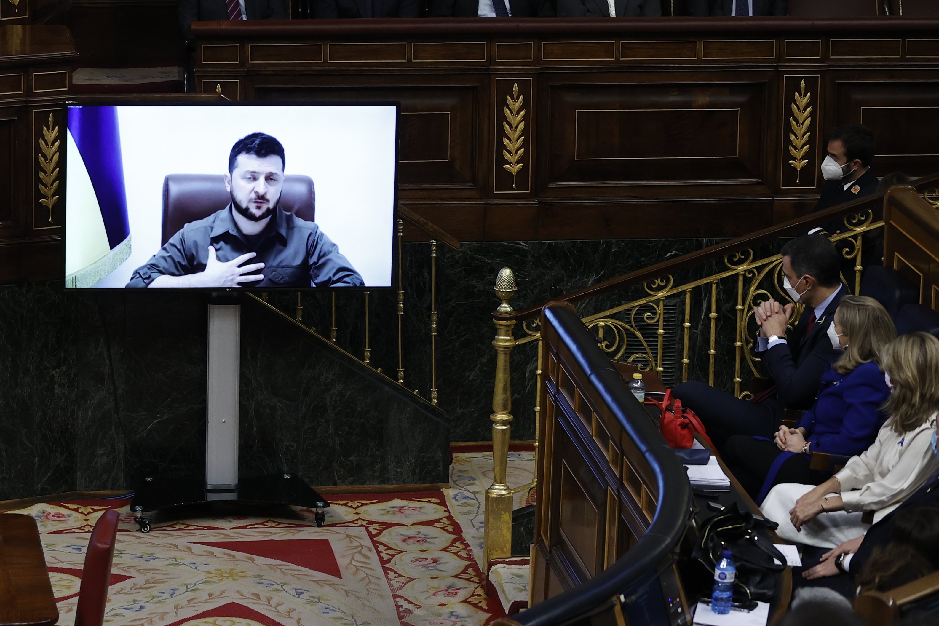 Zelenski, al Congrés, compara l'agressió russa amb l'atac de Gernika
