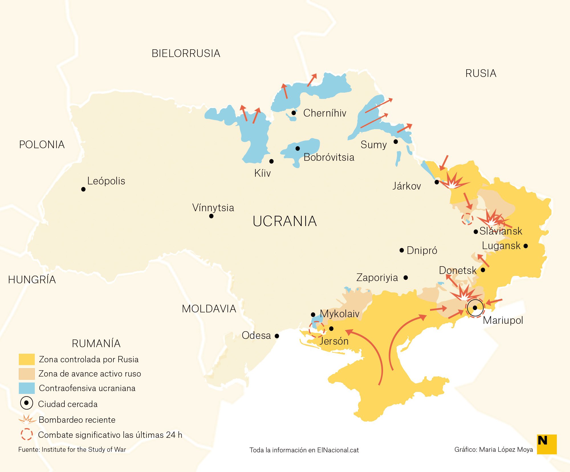 Mapa Ucraïna Guerra 6 abril cas   Maria López Moya 