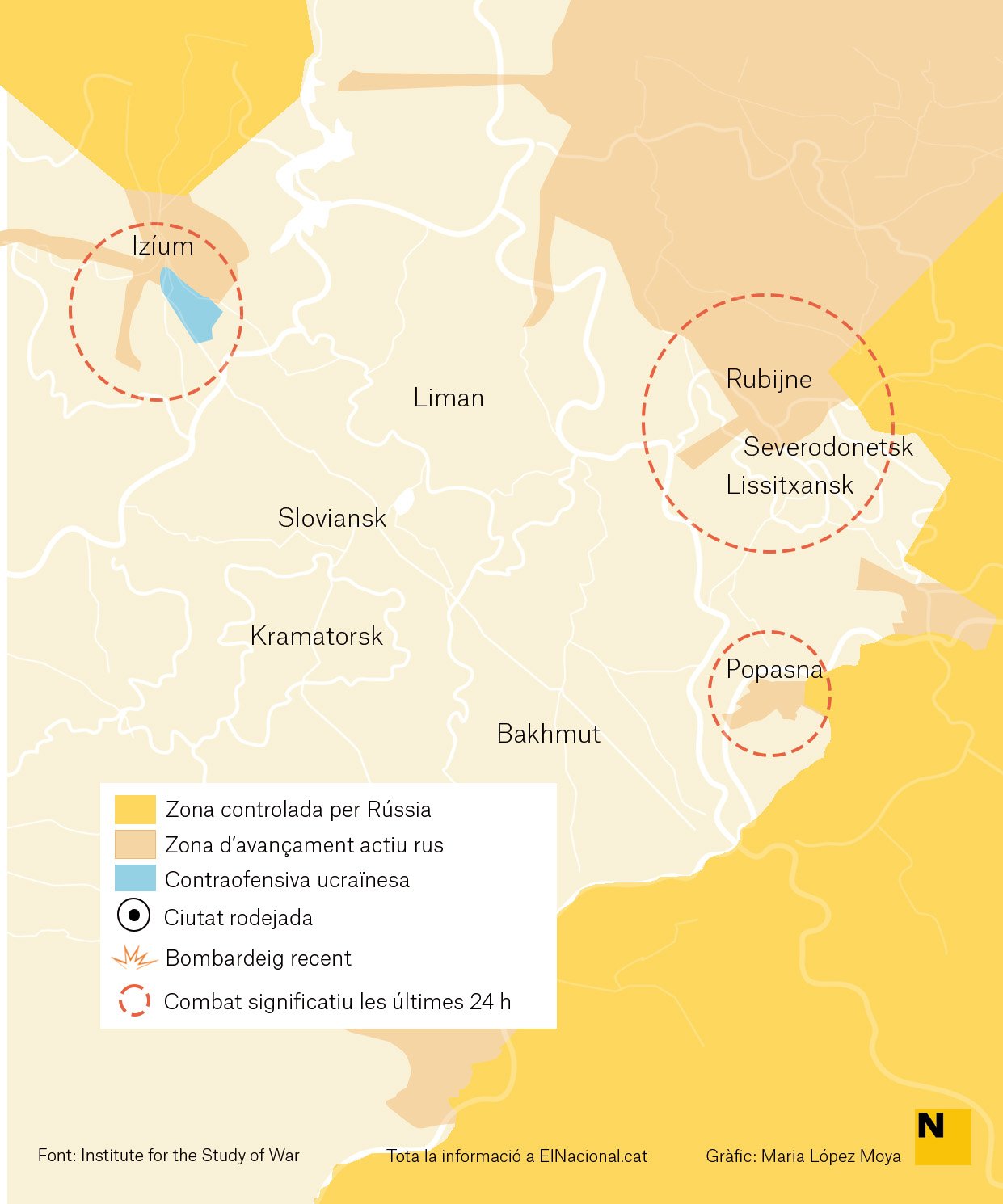 Mapa Ucraïna Donbas 6 abril cat   Maria López Moya 