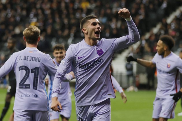 celebracion gol Ferran Torres Eintracht EFE celebracion gol Ferran Torres Eintracht EFE