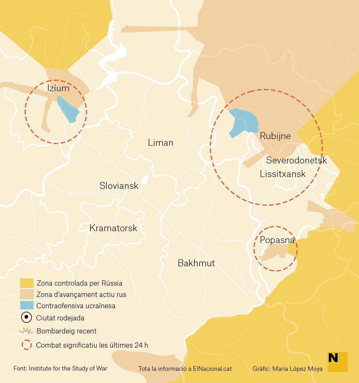 Mapa Ucraïna Donbas 7 abril cat   Maria López Moya 