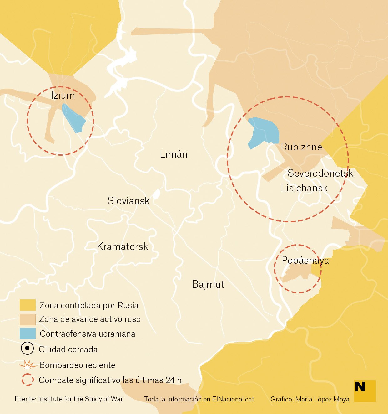 Mapa Ucraïna Donbas 7 abril cas   Maria López Moya 
