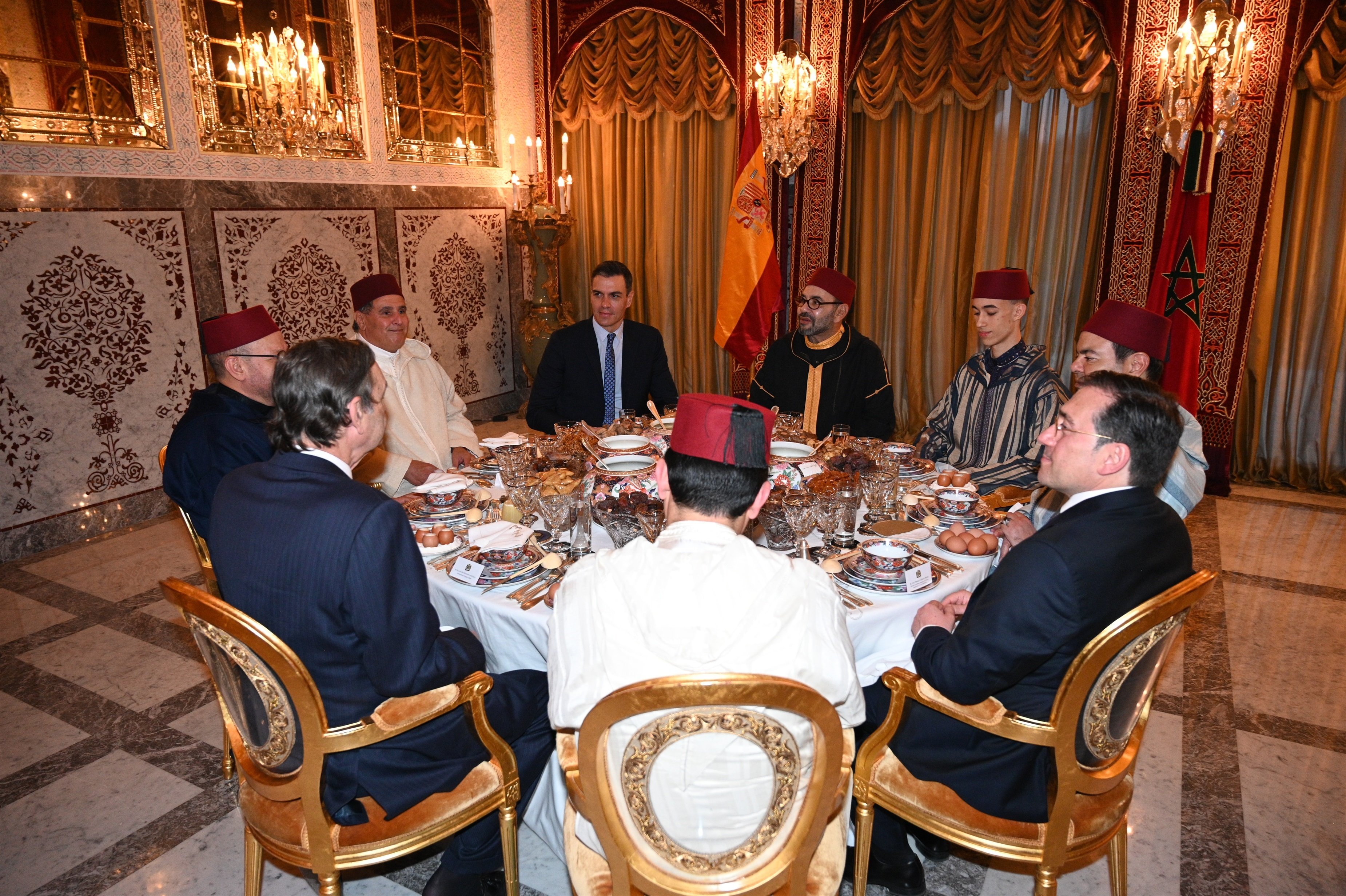 EuropaPress presidente gobierno pedro sanchez rey mohamed vino cena marruecos rabat sahara occidental