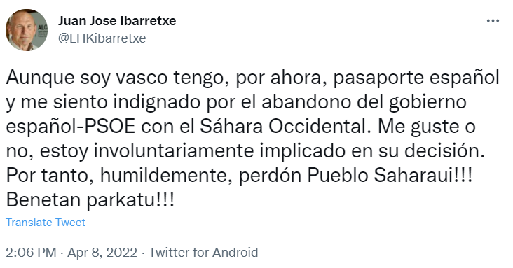 TUIT ibarretxe sahara occidental