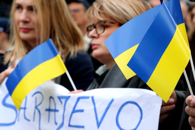 manifestación sarajevo ucrania / Efe