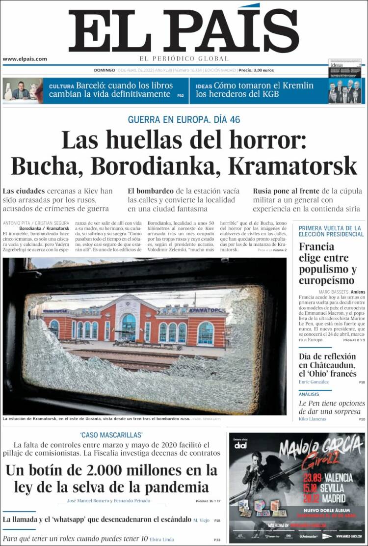 portada el país 10 abril 2022 portada el país 10 abril 2022