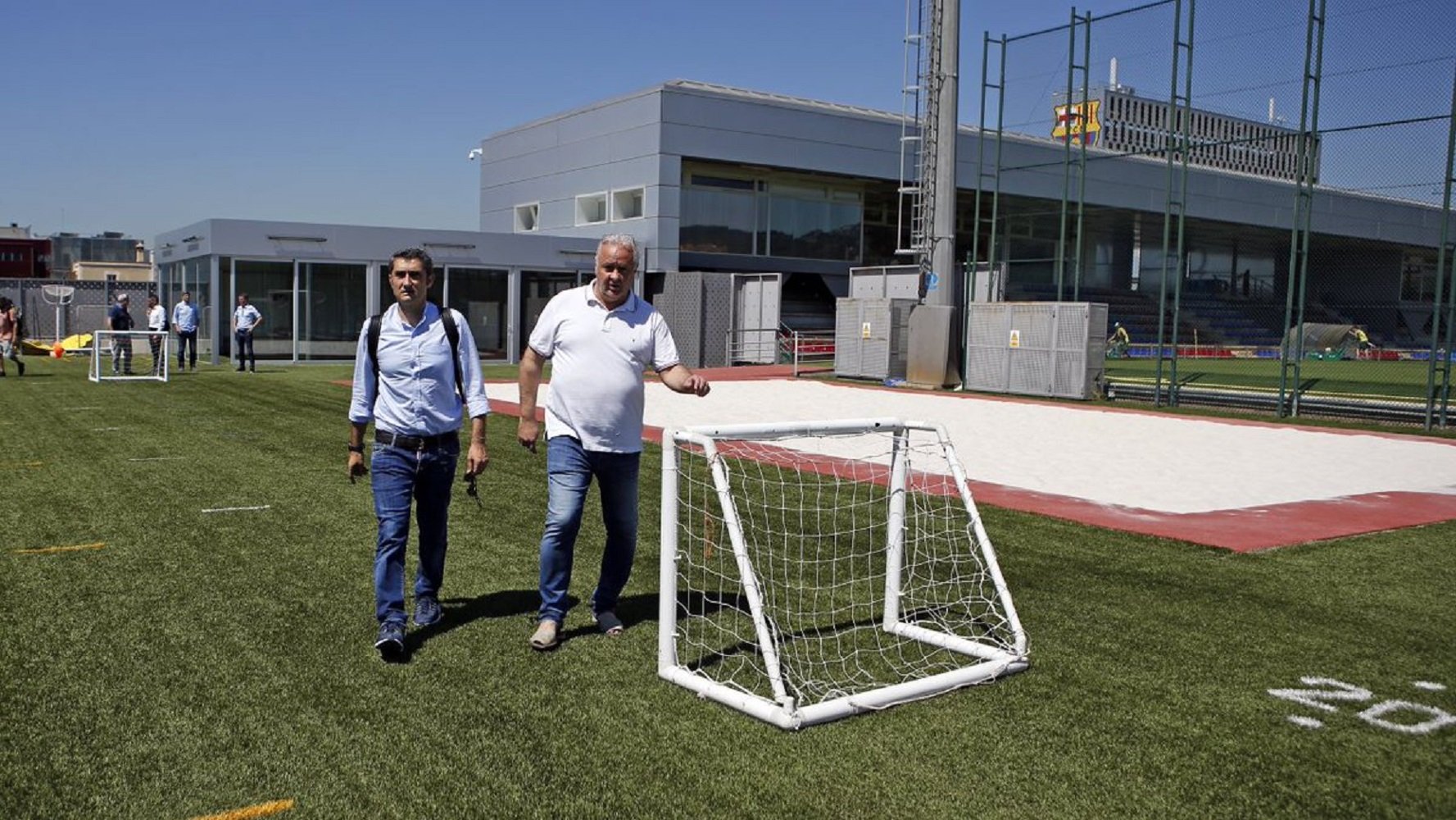 Valverde conoce la Ciudad Deportiva del Barça