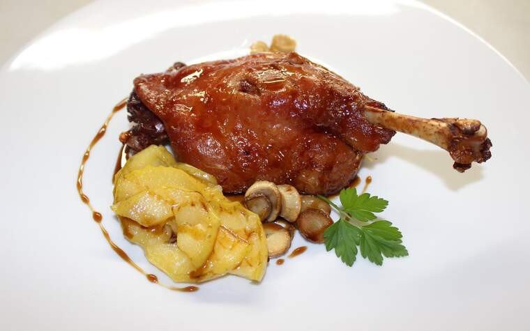 confit danec poma xampinyo reduccio pedro ximenez pas25