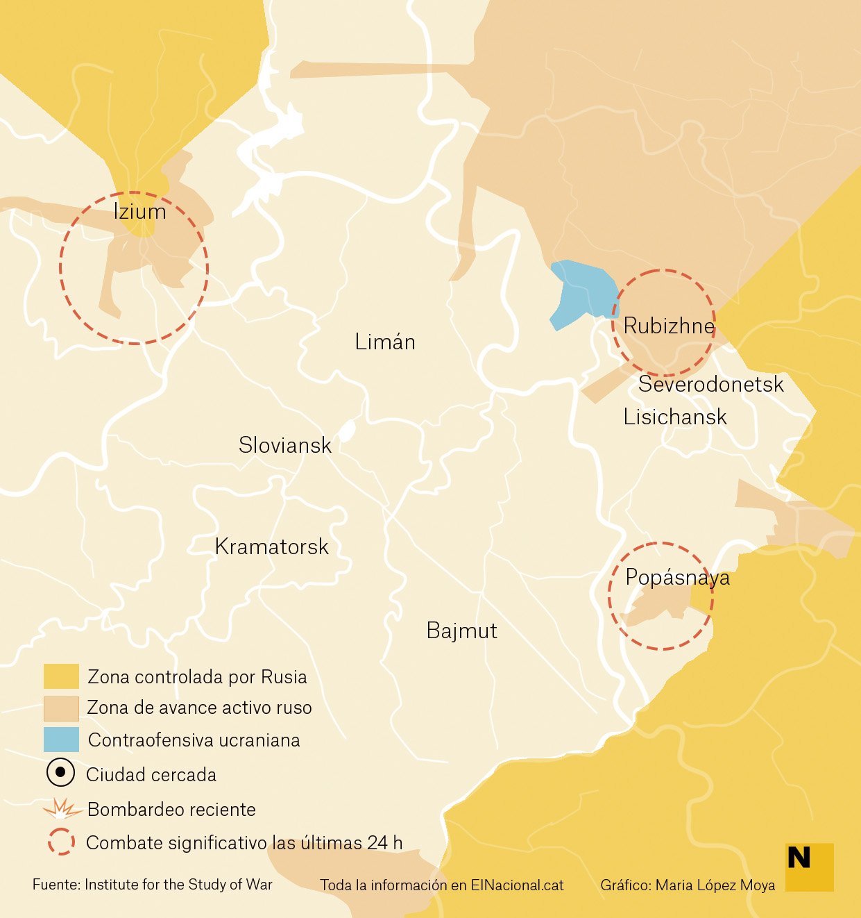 Mapa Ucraïna Donbas 11 abril cas   Maria López Moya 