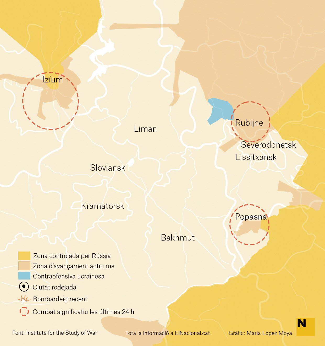 Mapa Ucraïna Donbas 11 abril cat   Maria López Moya 
