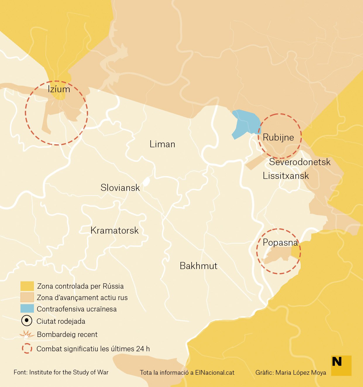 Mapa Ucraïna Donbas 12 abril cat Maria López Moya Mapa Ucraïna Donbas 12 abril cat Maria López Moya