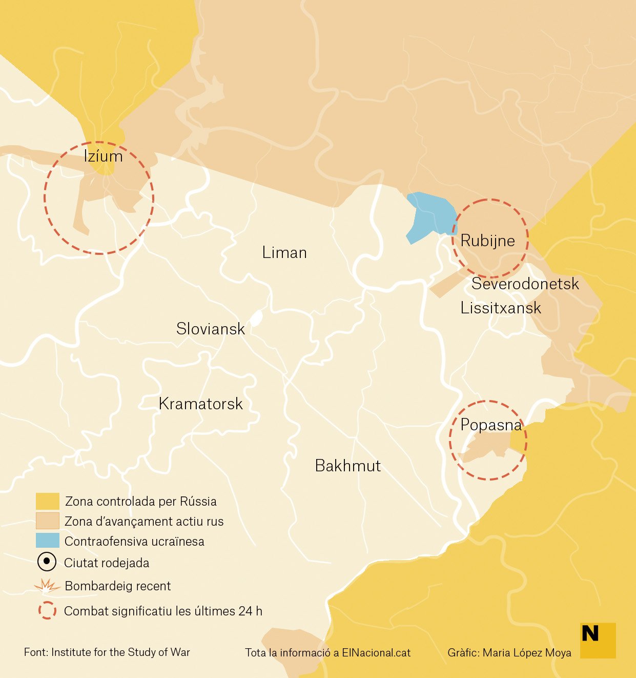 Mapa Ucraïna Donbas 13 abril cat   Maria López Moya 