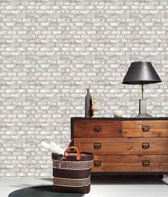 Papel pintado vinílico Inspire de ladrillo blanco2