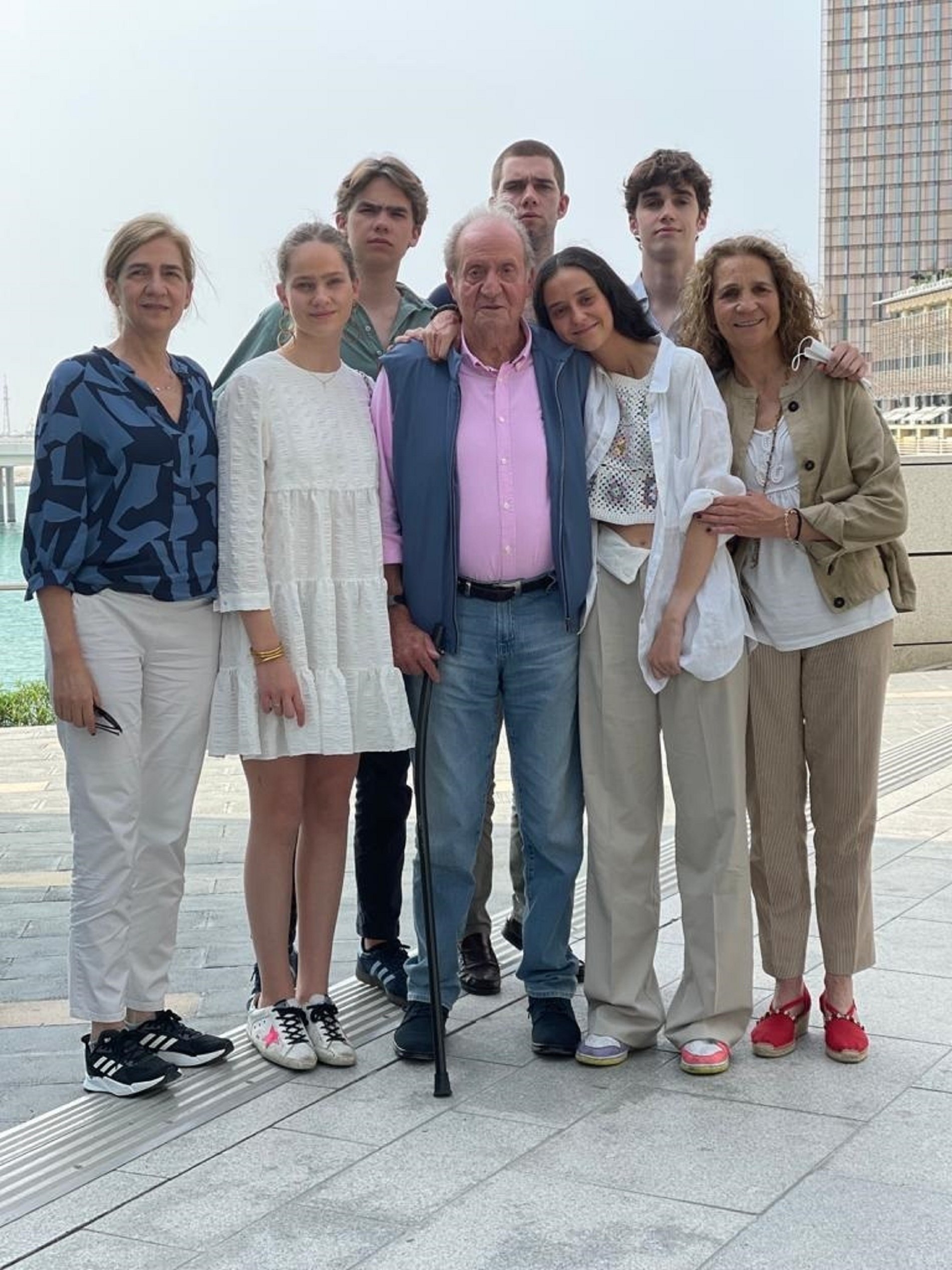 Rey Juan Carlos acompañado de familia en Abu Dhabi