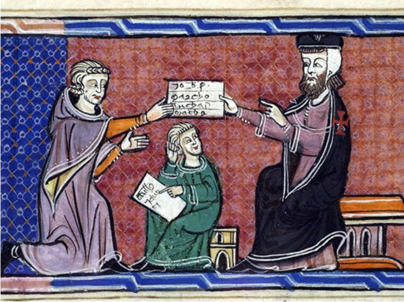 Representación medieval de un comendador templario. Fuente Museo de Historia de Catalunya