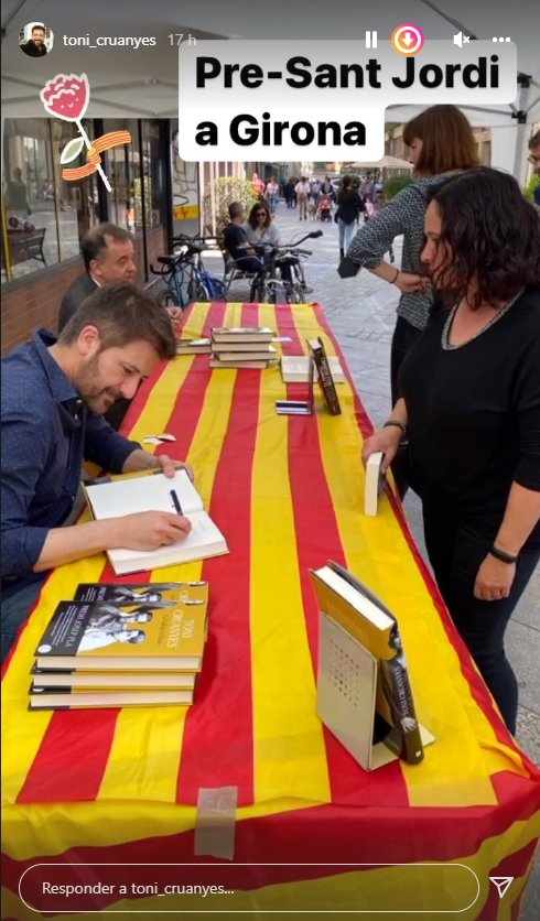 Toni Cruanyes previ Sant Jordi Girona Instagram