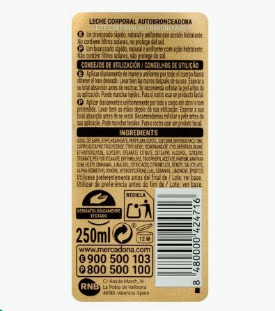 Leche corporal autobronceadora de  Deliplus