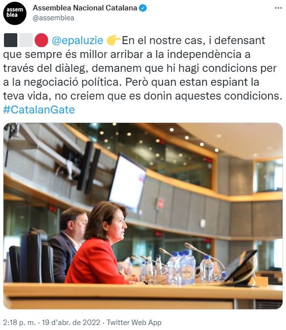 TUIT ANC sobre la intervención de Paluzie