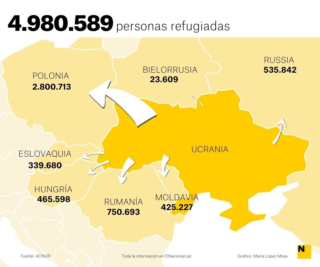 Mapa refugiats ucraïna 19 abril cas   Maria López Moya