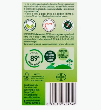 Bebida láctea semidesnatada Folic B Flora1 Bebida láctea semidesnatada Folic B Flora1