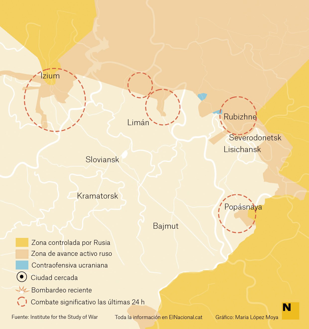 Mapa Ucraïna Donbas 20 abril cas   Maria López Moya 
