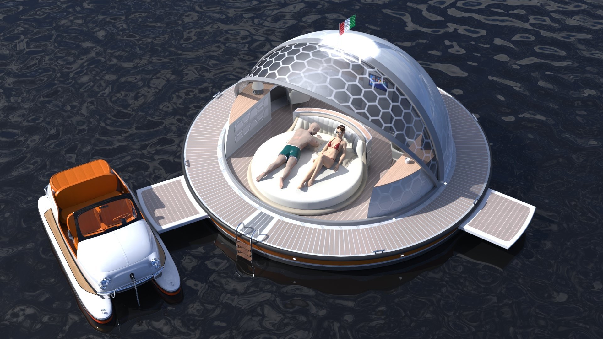 El hotel de lujo del futuro ya está aquí: burbujas flotantes en mitad del mar