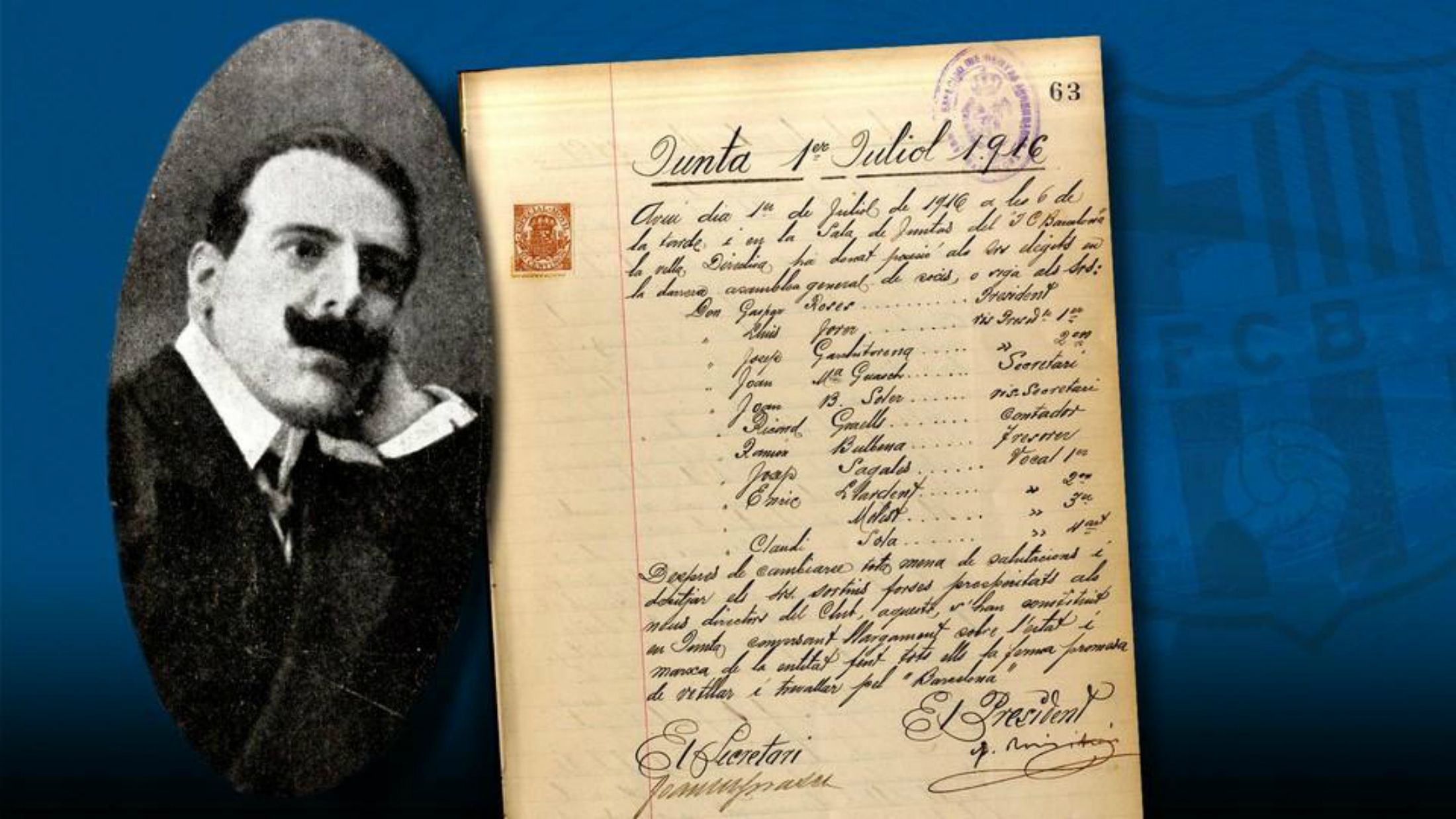 El Barça celebra 100 años del catalán en el club