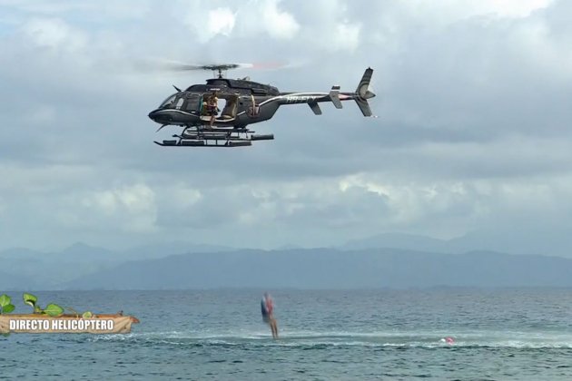 Kiko Matamoros salto helicóptero entra agua Telecinco
