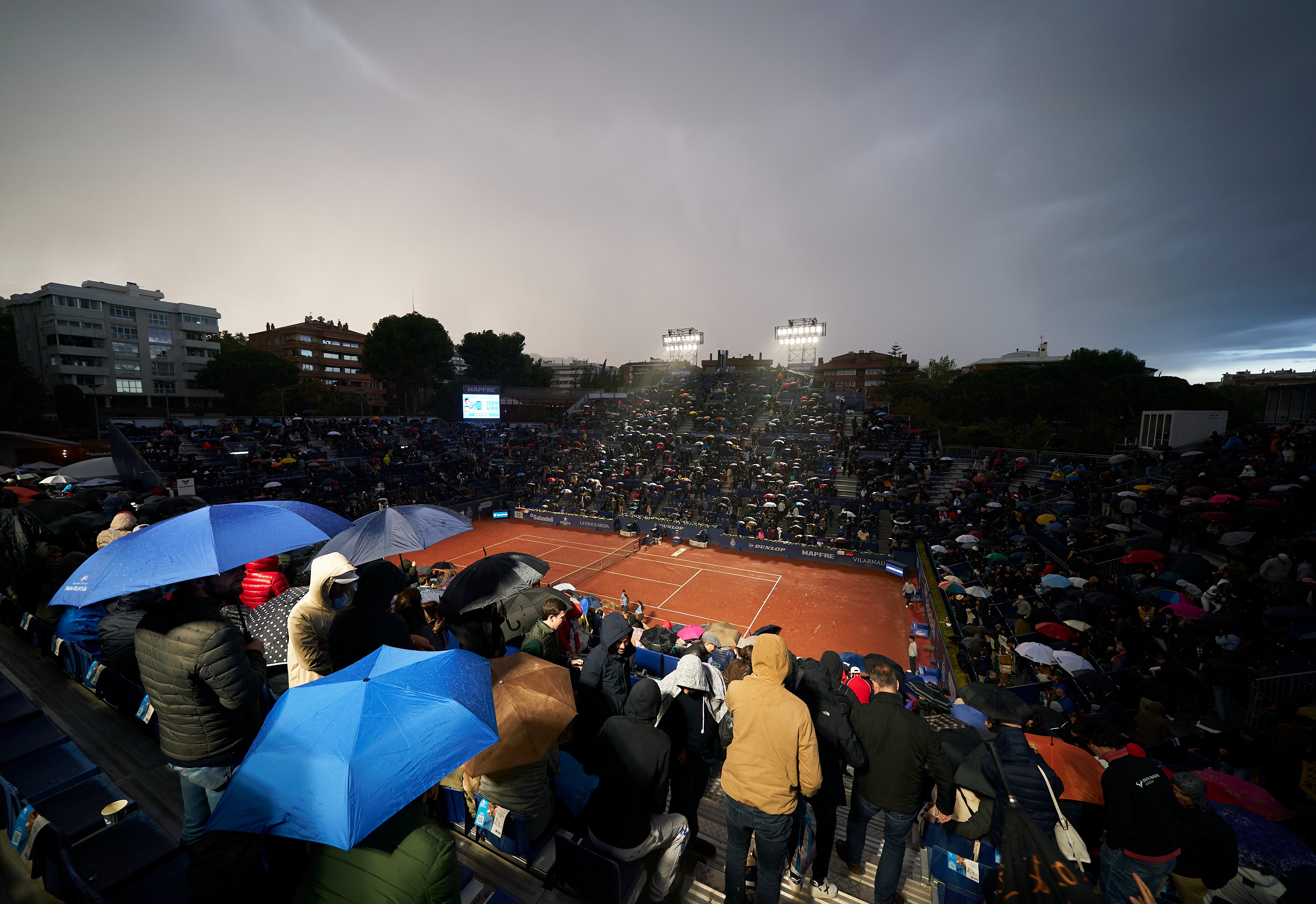 La lluvia obliga a aplazar las semifinales del Barcelona Open Banc Sabadell 2022