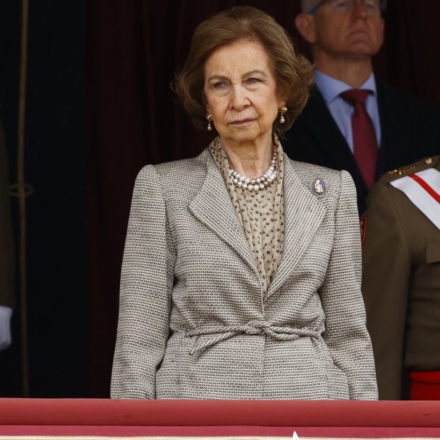 Reina Sofía gesto serio jura bandera EFE