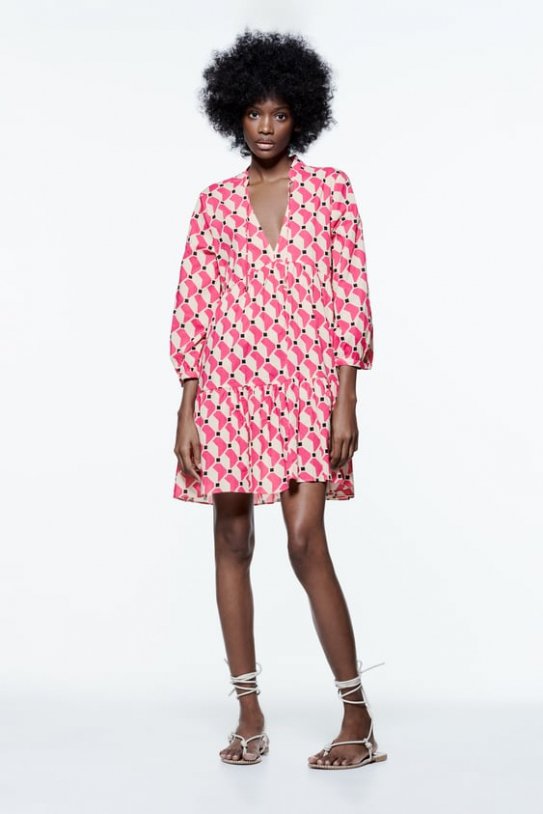 Vestido corto de Zara