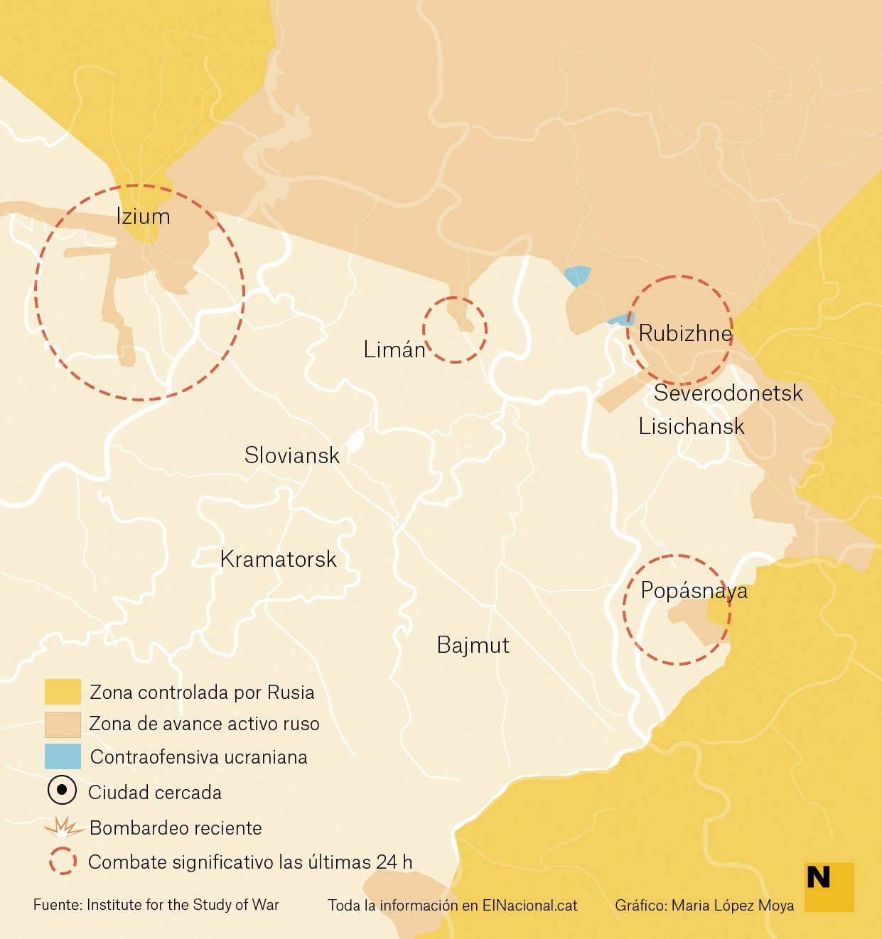 Mapa Ucraïna Donbas 24 abril cas Maria López Moya Mapa Ucraïna Donbas 24 abril cas Maria López Moya