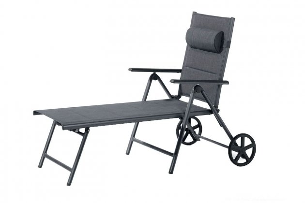 Tumbona acolchada plegable con ruedas2 Tumbona acolchada plegable con ruedas2
