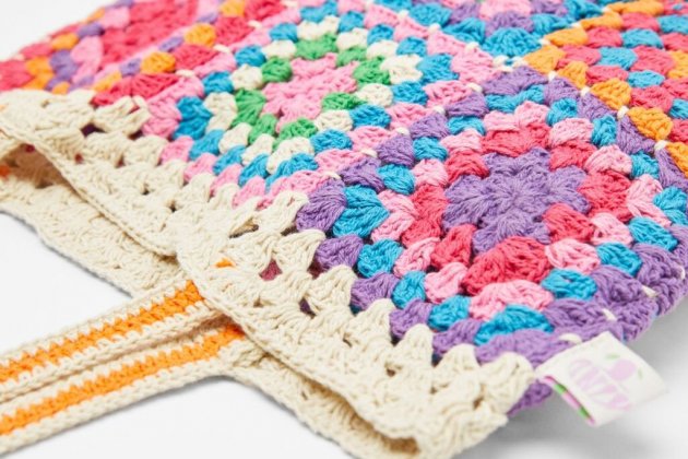 Bolso shopper crochet de colores