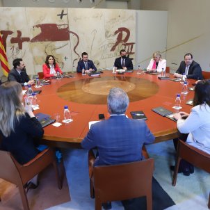 Reunión del consell executiu, mesa redonda postpandèmica   Foto Rubén Moreno