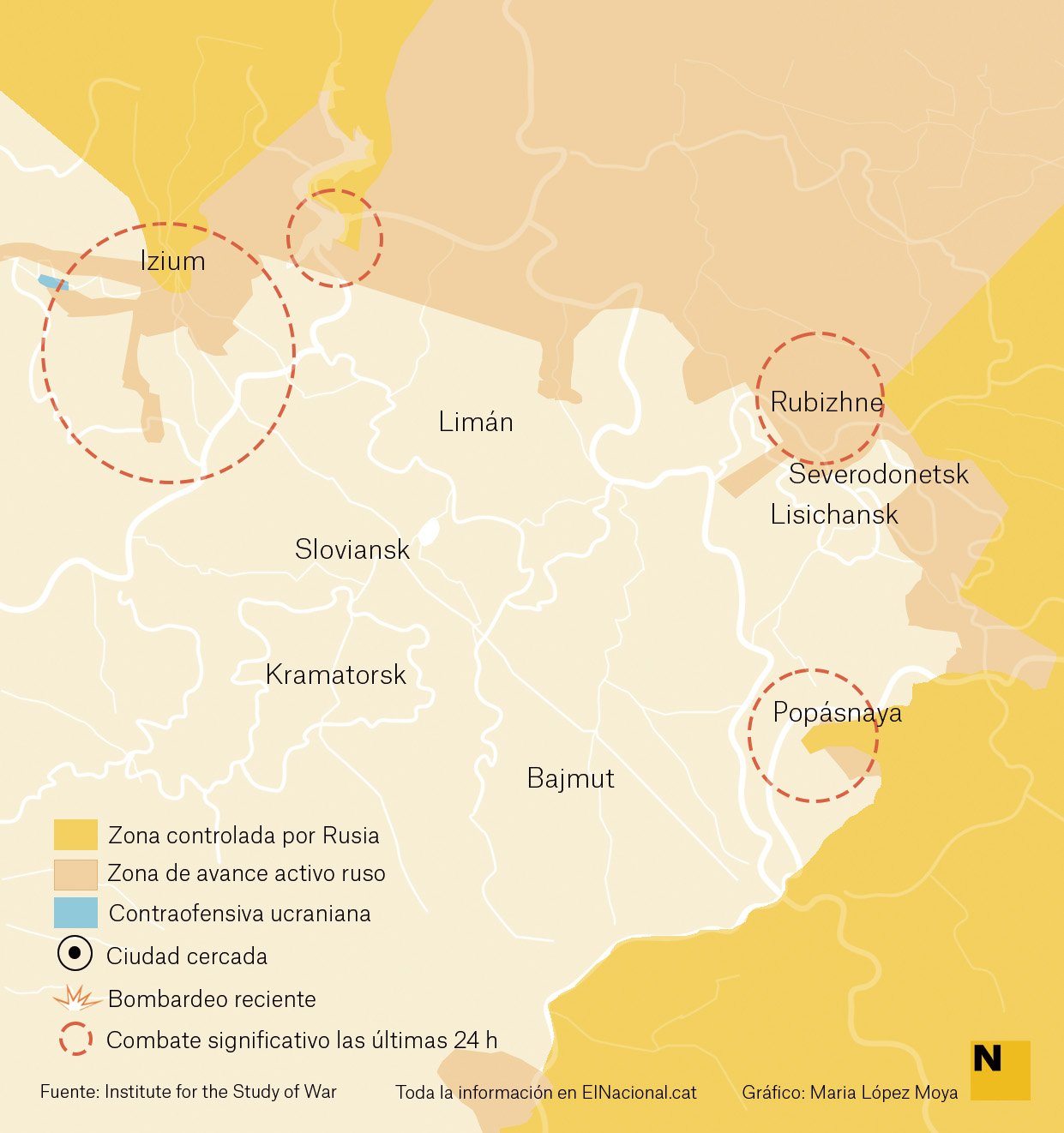 Mapa Ucraïna Donbas 26 abril cas Maria López Moya Mapa Ucraïna Donbas 26 abril cas Maria López Moya