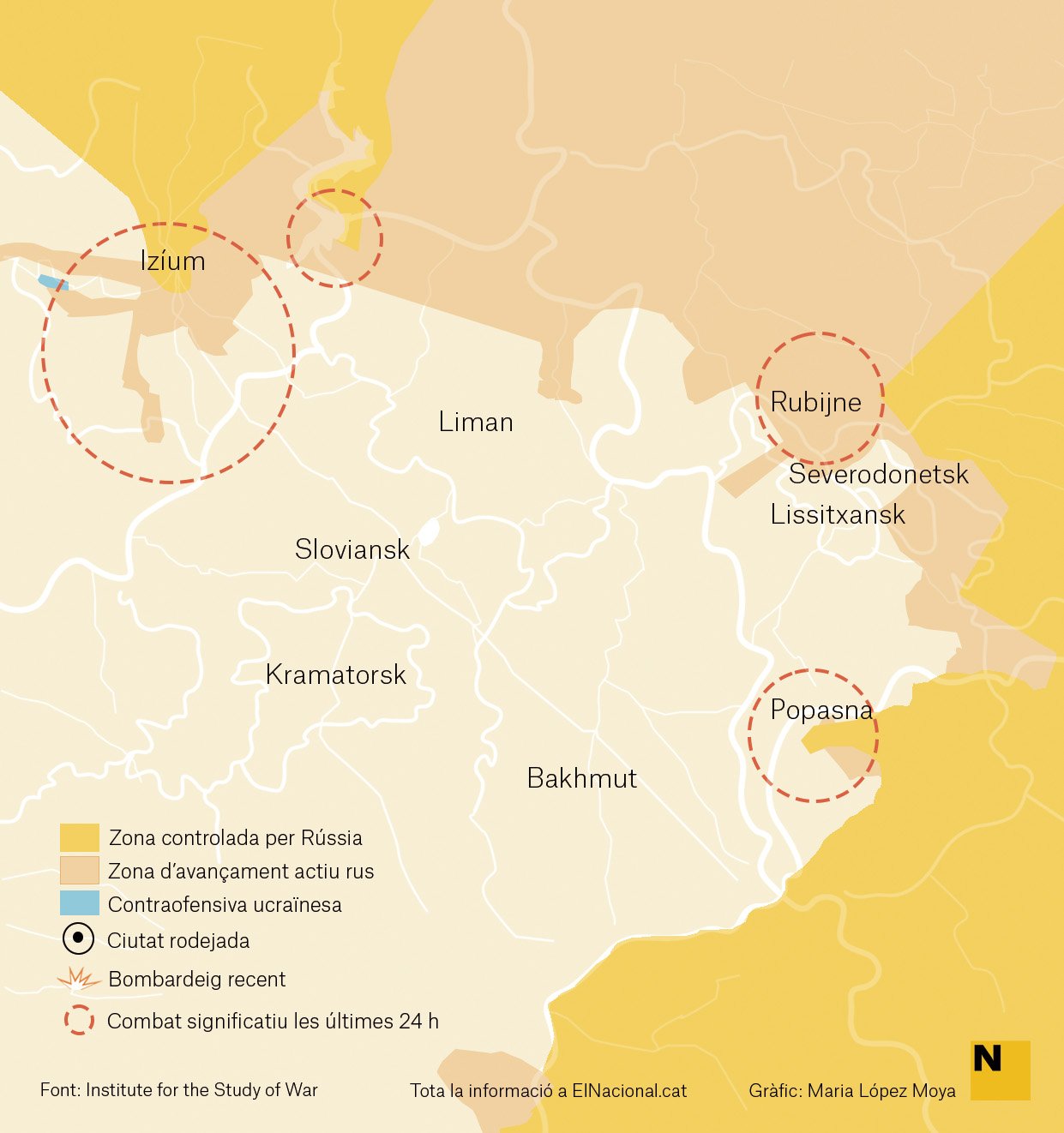 Mapa Ucraïna Donbas 26 abril cat Maria López Moya Mapa Ucraïna Donbas 26 abril cat Maria López Moya