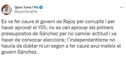 tuit Quim Torra CatalanGate tuit Quim Torra CatalanGate